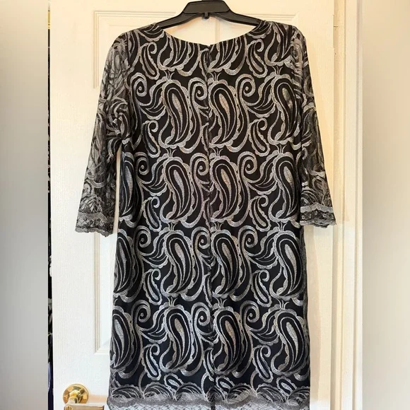 Alex Marie Dress black silver cocktail size 16 - Picture 4 of 11